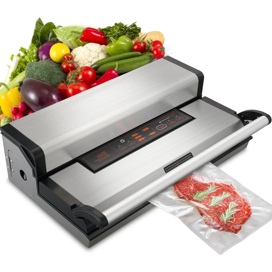 Commercial Vacuum Sealer Machine, Multifunction Food Packaging with Bag Roll Storage Cutter for Home Kitchen