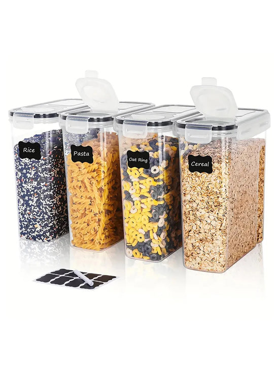 4pcs Large Food Storage Containers with Lids, Airtight Food Storage Containers