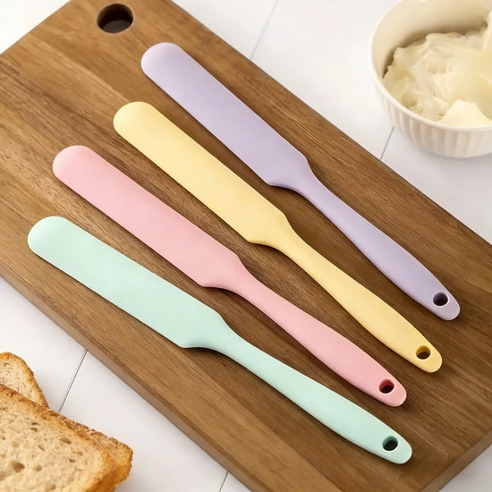 Colorful Silicone Kitchen Spatula Set: Heat Resistant Baking Spatulas