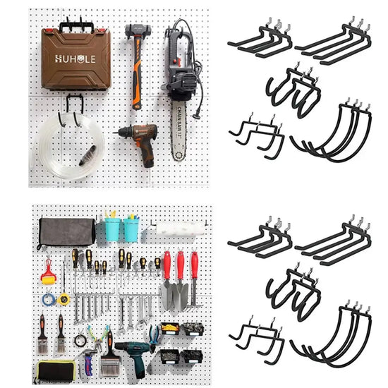 Pegboard Power Tool Hooks Holder Rack Heavy Duty Hooks Tool Wall Storage Organizer