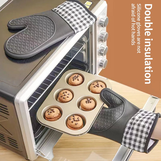 Single Oven Gloves, High Temperature Resistant, Anti-burn and Non-slip