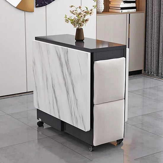 Folding Dining Table Set 4 Chairs,  Luxury Dining Table