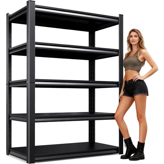 Garage Shelving 5-Tier Heavy Duty Storage Shelves, Adjustable Metal Shelf Unit, Utility