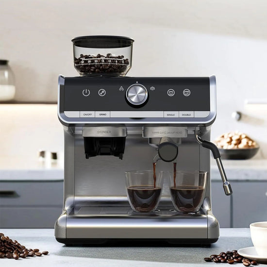Espresso Coffee Machine, Espresso Maker with Grinder for Latte Cappuccino