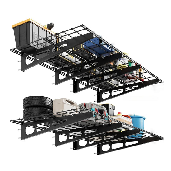 24"x72" Wall Shelf Garage Storage Rack Floating Shelves for Warehouse, Laundry
