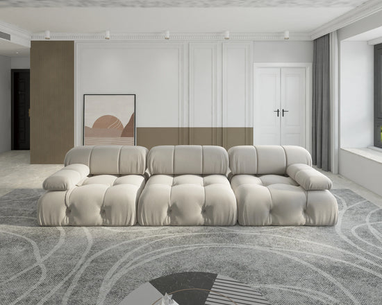 Minimalist Modular Sectional Sofas, Convertible Couches 3 Seats