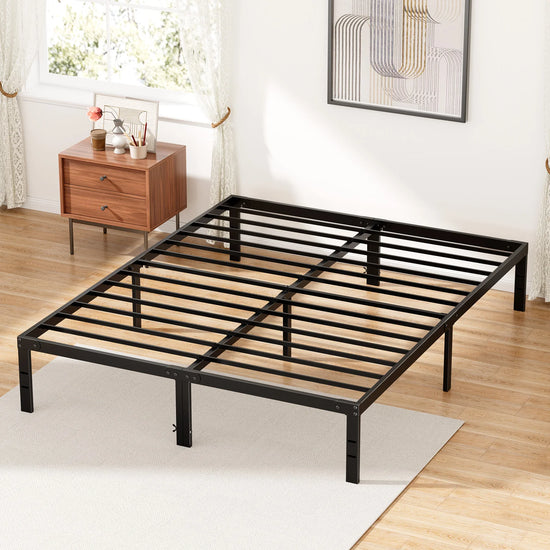 Metal Platform Bed Frame with Storage Space
