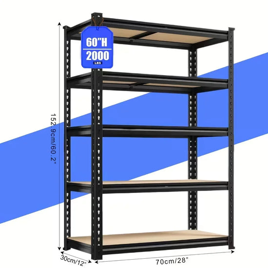 72"/60"H Garage Shelving Storage Shelves，2000LBS Capacity Heavy Duty Adjustable Storage Shelve
