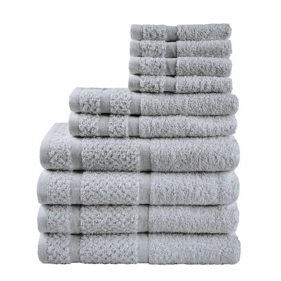 10 Piece Towel Set with Upgraded Softness & Durability