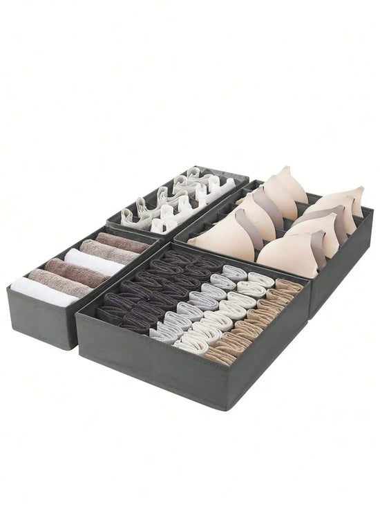 Foldable Multi-Grid Drawer Organizer, Socks Underwear Closet Storage