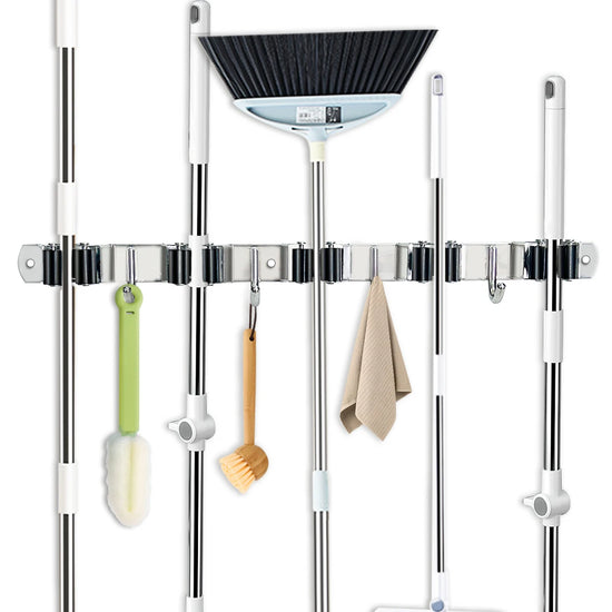 4-Hook Adhesive Non-Slip Rack Storage Solution for Home Kitchen Garden Laundry