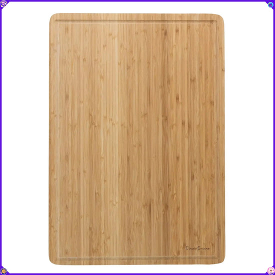 Bamboo Cutting Board Extra Large - Reversible with Juice Groove & Serving Tray
